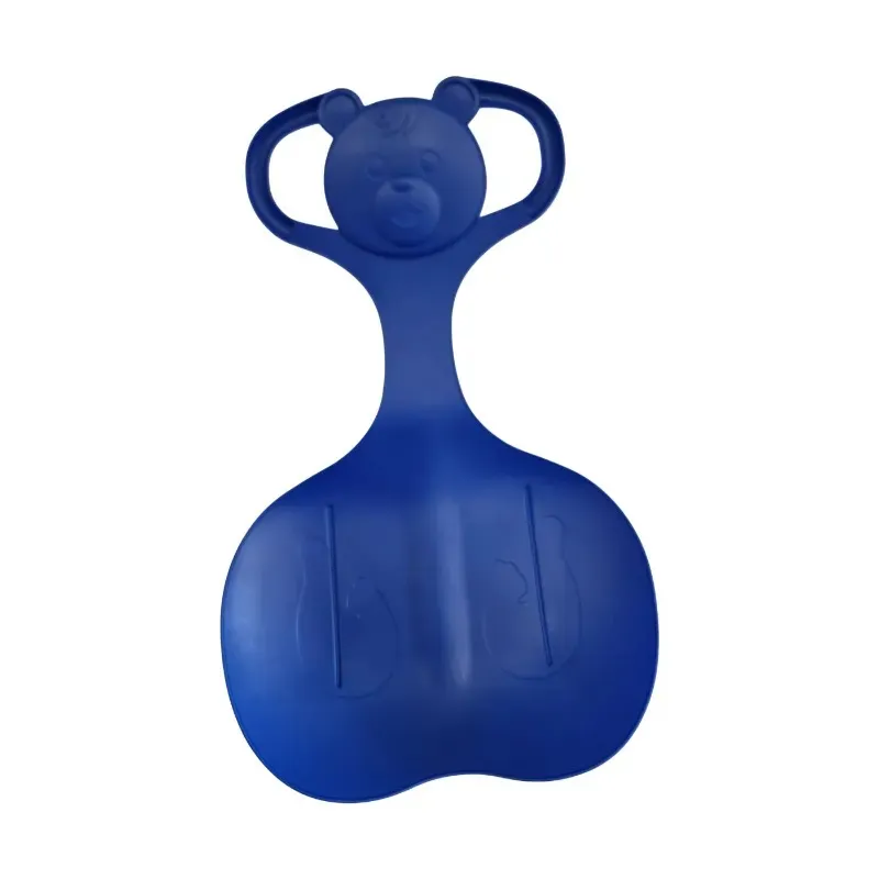 Дитячі пластикові санки з ручкою у формі ведмедя