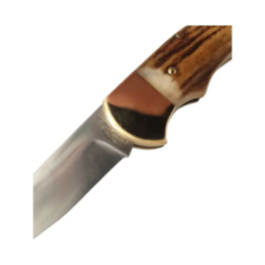 folding hunting knife open side view