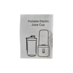 portable electric juice blender set view with cup and accessories