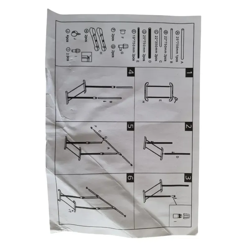 Metal-Plastic Clothing Rack with Assembly Instructions