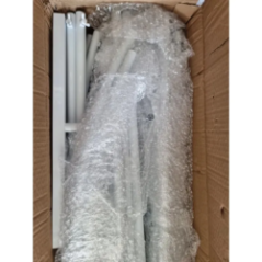 instrukcja montażu stelaża do namiotu z schematem i listą akcesoriów