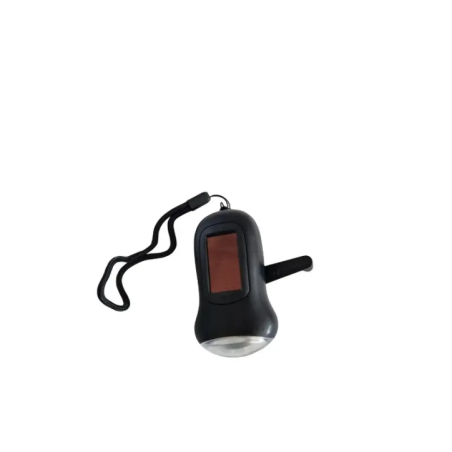 Verpackung der Solar- und Dynamo-Taschenlampe mit Produktillustration