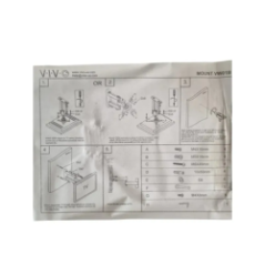Rückseite der Wandhalterungsverpackung mit Logo und Code QR