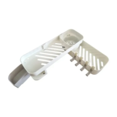 badezimmerorganizer schrägansicht mit zahnbürstenhaltern