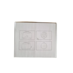cardboard packaging of wax heater front view with description