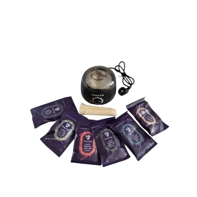 Podgrzewacz do wosku z zestawem wosków do depilacji czarny