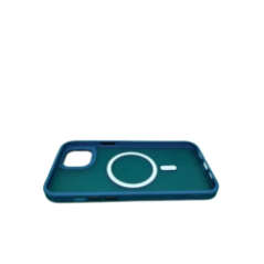 темно-зелений захисний чохол для телефону з блакитними акцентами