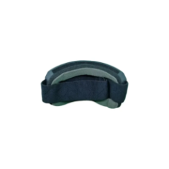 ski goggles green lenses top view