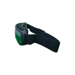 ski goggles green lenses back view with strap