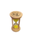 Wooden Hourglass 1 Minute with Yellow Sand