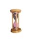 Wooden Hourglass 2 Minutes with Pink Sand