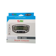 Packaging of the bike computer SunDing SD-558A with visible LCD display