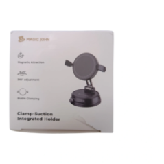 Packaging of the Magic John car mount with function description