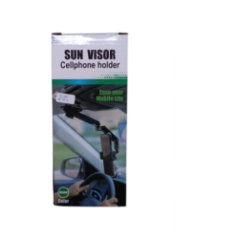 Packaging of the car phone holder with installation graphics for sun visor