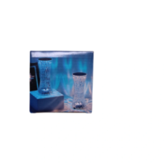 Top view of the packaging with an illustration of the lamp and light effects