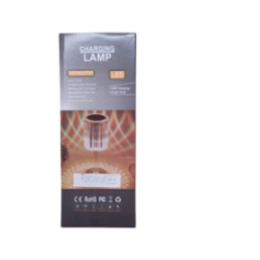 Verpackung der Lampe LED mit Informationen zu Lade- und Nutzungshinweisen