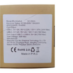 Onlywin Steckdosenleiste 4 Steckdosen + 4 USB Ports ZN-0G4A-K