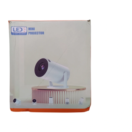 Packaging of mini projector LED showing the model and product graphics