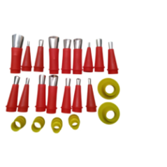 Spritzbeutel-Tüllen Set aus Kunststoff und Metall