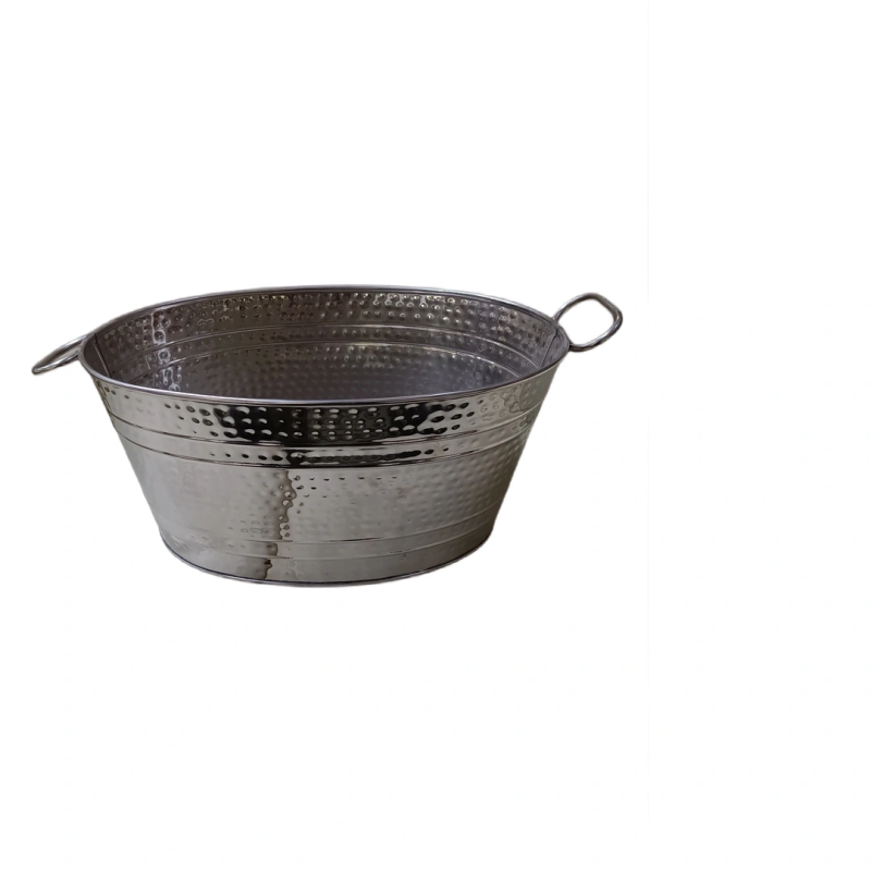 Metallservierschüssel mit Griffen