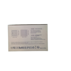 Back of packaging with certifications and manufacturer information