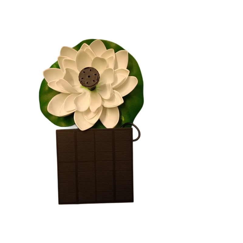 Decorative Solar Fountain in the Shape of a Lotus Flower