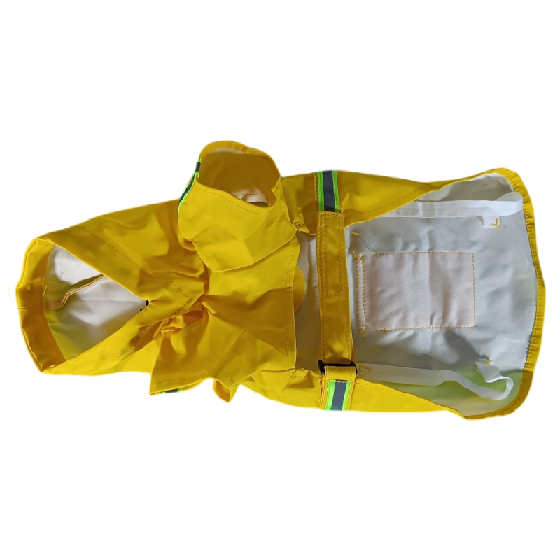 Dog Rain Jacket with Reflective Stripes