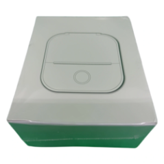 Packaging of the Phomemo thermal printer with measuring tools and reference sheet