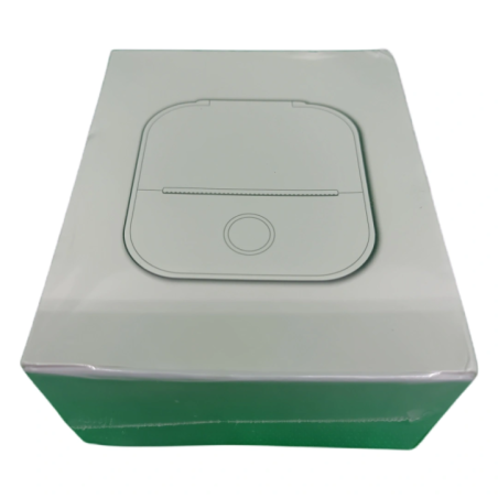 Verpackung des Phomemo Thermodruckers mit Messwerkzeugen und Referenzblatt