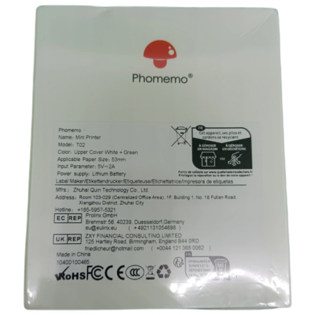 Drukarka termiczna przenośna Phomemo Mini Printer T02