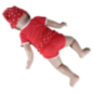 Child Doll Dressed in Red Outfit