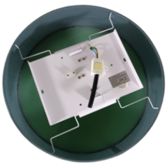 bottom of the shade with metal mounting