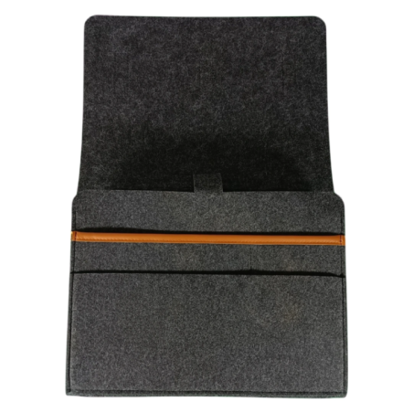 Felt Laptop Sleeve with Pocket and Velcro Closure