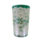 Glass with White Lace Pattern Glass with White Lace Pattern