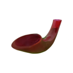 Curved Red Transparent Furniture Handle
