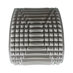 wielostrefowa powierzchnia maty do masażu z wypustkami, widok z góry