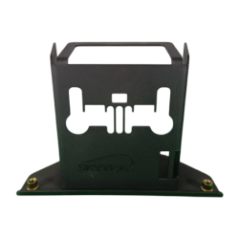 front view of mounting bracket with SkyTrak logo