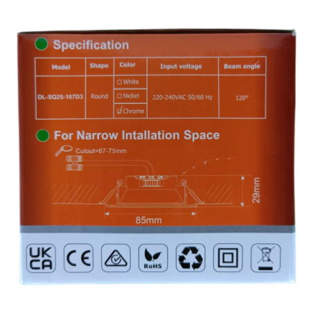 Deckenlampe LED 7W mit Helligkeits- und Farbtemperaturanpassung