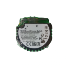 Elektronisches Modul des Dimmers mit technischen Markierungen und Anschlüssen