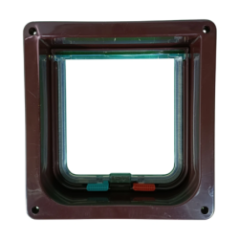 Top view of the door frame with mounting holes