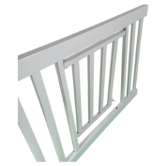 Safety gate with locking mechanism and mounting holes