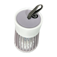 Top view of the lamp with the power button and hook