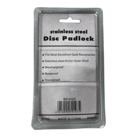 70 mm Edelstahl Scheibenschloss