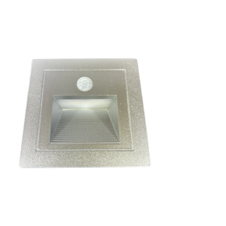 Close-up of the front of LED light with sensor PIR