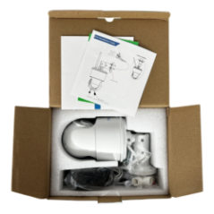 Open package with camera and instructions inside