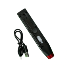 Workshop flashlight with LED LED light on