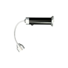 Lampa LED z elastycznym ramieniem na czarnym tle