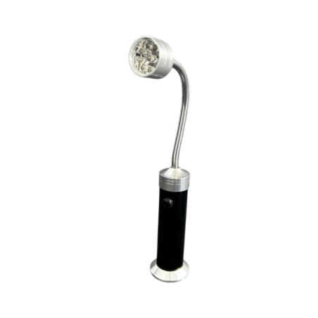 Lampa LED z elastycznym ramieniem stojąca pionowo