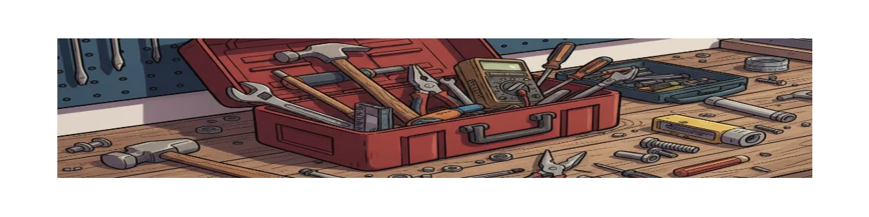 Narzędzia ręczne – młotki, klucze, śrubokręty